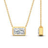 Load image into Gallery viewer, 5-ct-east-west-radiant-cut-bezel-diamond-pendant-in-yellow-gold-fdpd11763raangle2-5.00ct-nl-yg.jpg