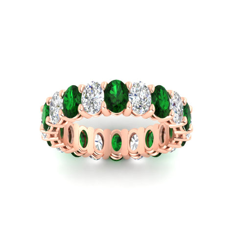 5-ct-oval-diamond-basket-prong-eternity-band-with-emerald-in-rose-gold-fdewb8324ovgemgrangle5-5.00x3.50mm-nl-rg