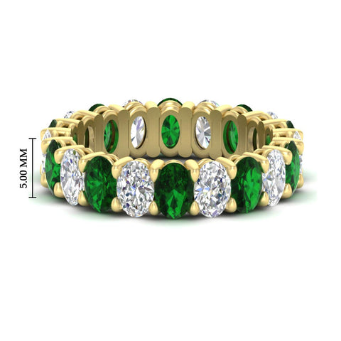 5-ct-oval-diamond-basket-prong-eternity-band-with-emerald-in-yellow-gold-fdewb8324ovgemgrsleep-5.00x3.50mm-nl-yg-hw