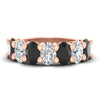 Load image into Gallery viewer, 5-ct-oval-seven-stone-black-diamond-anniversary-band-for-women-in-rose-gold-fdwb8008ovblacksleep-5.00ct-nl-rg.jpg