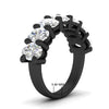 Load image into Gallery viewer, 5-ct-oval-seven-stone-diamond-anniversary-band-for-women-in-black-gold-fdwb8008ovangle2-5.00ct-nl-bg-hw.jpg