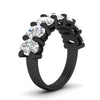 Load image into Gallery viewer, 5-ct-oval-seven-stone-diamond-anniversary-band-for-women-in-black-gold-fdwb8008ovangle2-5.00ct-nl-bg.jpg