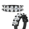 Load image into Gallery viewer, 5-ct-oval-seven-stone-diamond-anniversary-band-for-women-in-black-gold-fdwb8008ovangle3-5.00ct-nl-bg.jpg