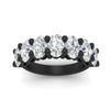 Load image into Gallery viewer, 5-ct-oval-seven-stone-diamond-anniversary-band-for-women-in-black-gold-fdwb8008ovangle5-5.00ct-nl-bg.jpg