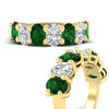 Load image into Gallery viewer, 5-ct-oval-seven-stone-emerald-anniversary-band-for-women-in-yellow-gold-fdwb8008ovgemgrangle3-5.00ct-nl-yg.jpg