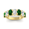Load image into Gallery viewer, 5-ct-oval-seven-stone-emerald-anniversary-band-for-women-in-yellow-gold-fdwb8008ovgemgrangle5-5.00ct-nl-yg.jpg