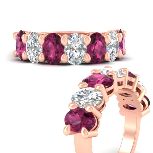 5 Carat Seven Stone Oval Shaped Women Anniversary Band