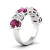 Load image into Gallery viewer, 5 Carat Seven Stone Oval Shaped Women Anniversary Band