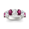 Load image into Gallery viewer, 5 Carat Seven Stone Oval Shaped Women Anniversary Band