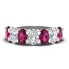 Load image into Gallery viewer, 5-ct-oval-seven-stone-pink-sapphire-anniversary-band-for-women-in-white-gold-fdwb8008ovgsadrpisleep-5.00ct-nl-wg.jpg
