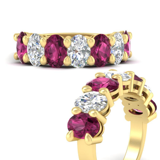 5 Carat Seven Stone Oval Shaped Women Anniversary Band