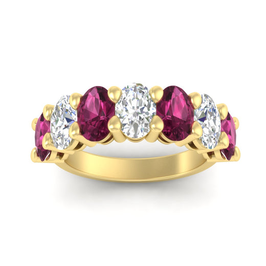 5 Carat Seven Stone Oval Shaped Women Anniversary Band