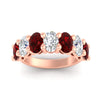 Load image into Gallery viewer, 5-ct-oval-seven-stone-ruby-anniversary-band-for-women-in-rose-gold-fdwb8008ovgrudrangle5-5.00ct-nl-rg.jpg