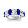 Load image into Gallery viewer, 5-ct-oval-seven-stone-sapphire-anniversary-band-for-women-in-white-gold-fdwb8008ovgsablangle5-5.00ct-nl-wg.jpg