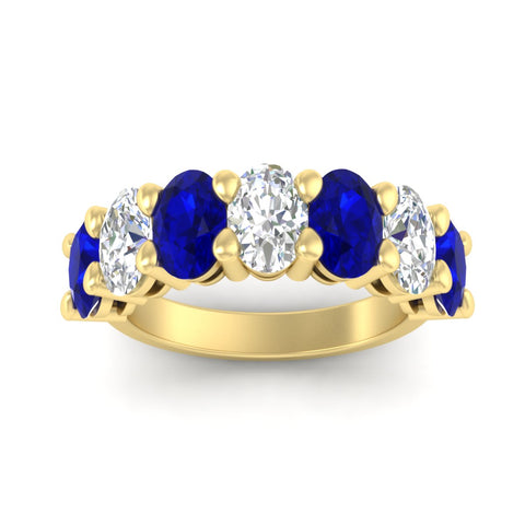 5 Carat Seven Stone Oval Shaped Women Anniversary Band