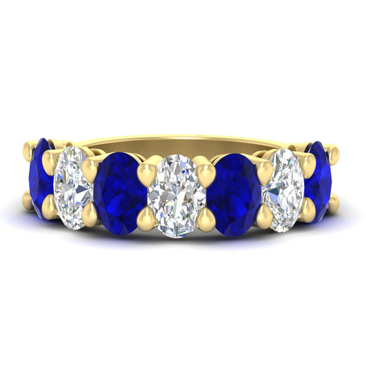 5 Carat Seven Stone Oval Shaped Women Anniversary Band