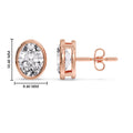Thumbnail 74 - Bezel Stud Earring Oval Diamond