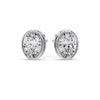 Load image into Gallery viewer, Bezel Stud Earring Oval Diamond