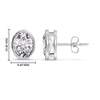 Load image into Gallery viewer, Bezel Stud Earring Oval Diamond