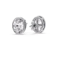 Thumbnail 80 - Bezel Stud Earring Oval Diamond
