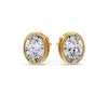 Load image into Gallery viewer, Bezel Stud Earring Oval Diamond