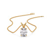 Load image into Gallery viewer, 4 Prong Basket Oval Diamond Solitaire Pendant