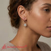 Load image into Gallery viewer, 5-ct-princess-cut-diamond-leverback-dangle-earrings-in-rose-gold-fdear11236pr-model