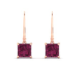 Load image into Gallery viewer, 5-ct-princess-cut-pink-sapphire-leverback-dangle-earrings-in-rose-gold-fdear11236prgsadrpiangle2-5.00ct-nl-rg.jpg?v=1765510603