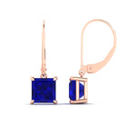 Load image into Gallery viewer, 5-ct-princess-cut-sapphire-leverback-dangle-earrings-in-rose-gold-fdear11236prgsablangle4-5.00ct-nl-rg.jpg?v=1765510602