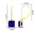Load image into Gallery viewer, 5-ct-princess-cut-sapphire-leverback-dangle-earrings-in-yellow-gold-fdear11236prgsablangle4-5.00ct-nl-yg-hw.jpg?v=1765510602