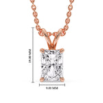 Load image into Gallery viewer, 5-ct-radiant-cut-solitaire-necklace-in-rose-gold-FDPD8469RA-5CT-ANGLE1-RG-HW
