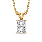 Load image into Gallery viewer, 5-ct-radiant-cut-solitaire-necklace-in-yellow-gold-FDPD8469RA-5CT-ANGLE1-YG
