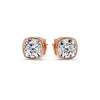 Load image into Gallery viewer, Bezel Set Cushion Diamond Stud Earrings