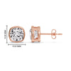 Load image into Gallery viewer, Bezel Set Cushion Diamond Stud Earrings