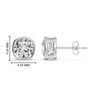 Load image into Gallery viewer, Bezel Set Cushion Diamond Stud Earrings