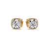 Load image into Gallery viewer, Bezel Set Cushion Diamond Stud Earrings