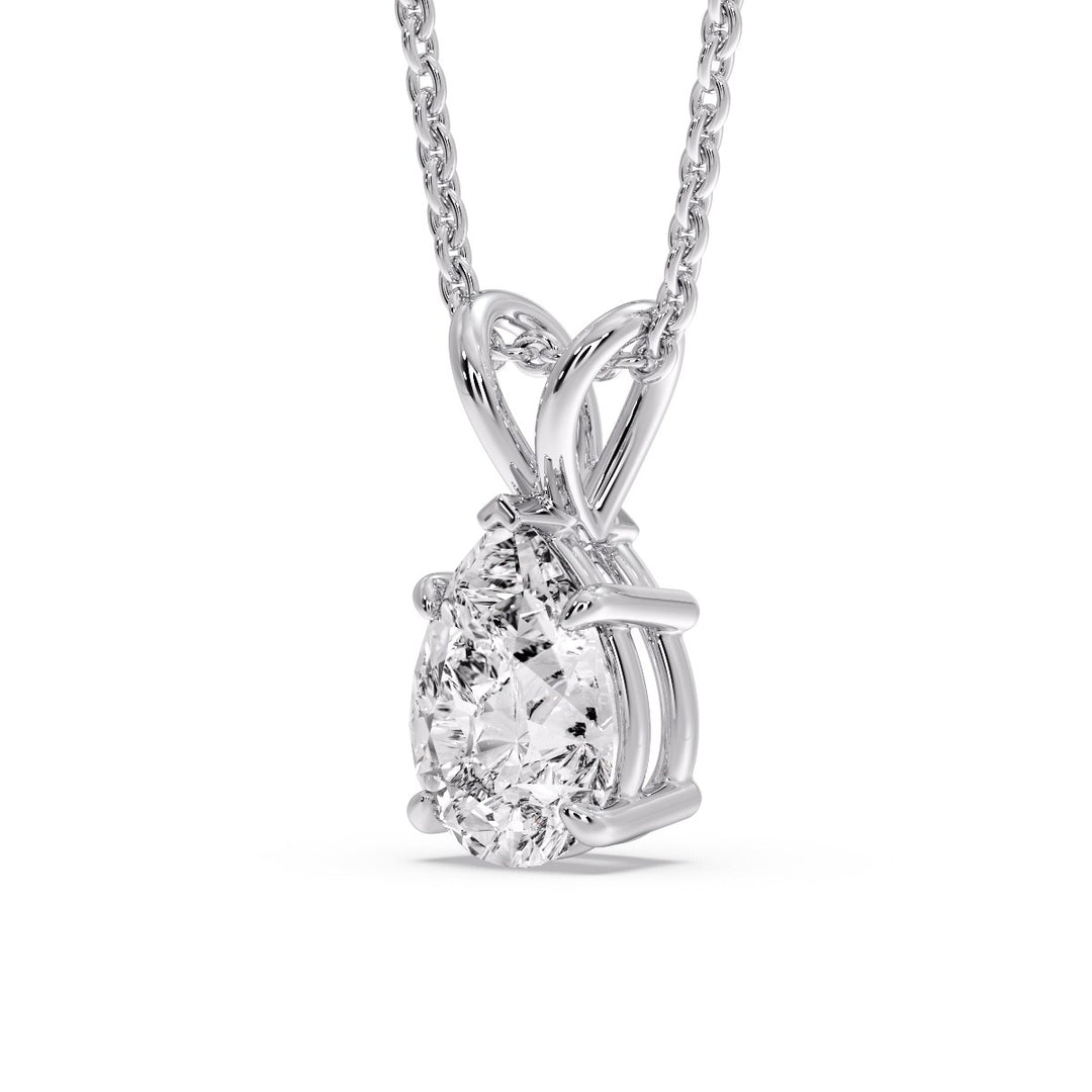 Pear Shaped Solitaire Necklace