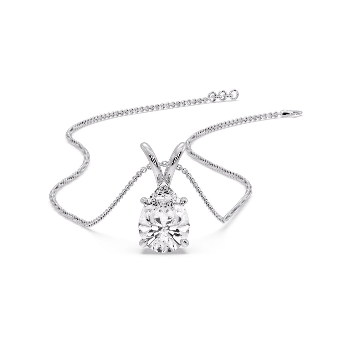 Pear Shaped Solitaire Necklace