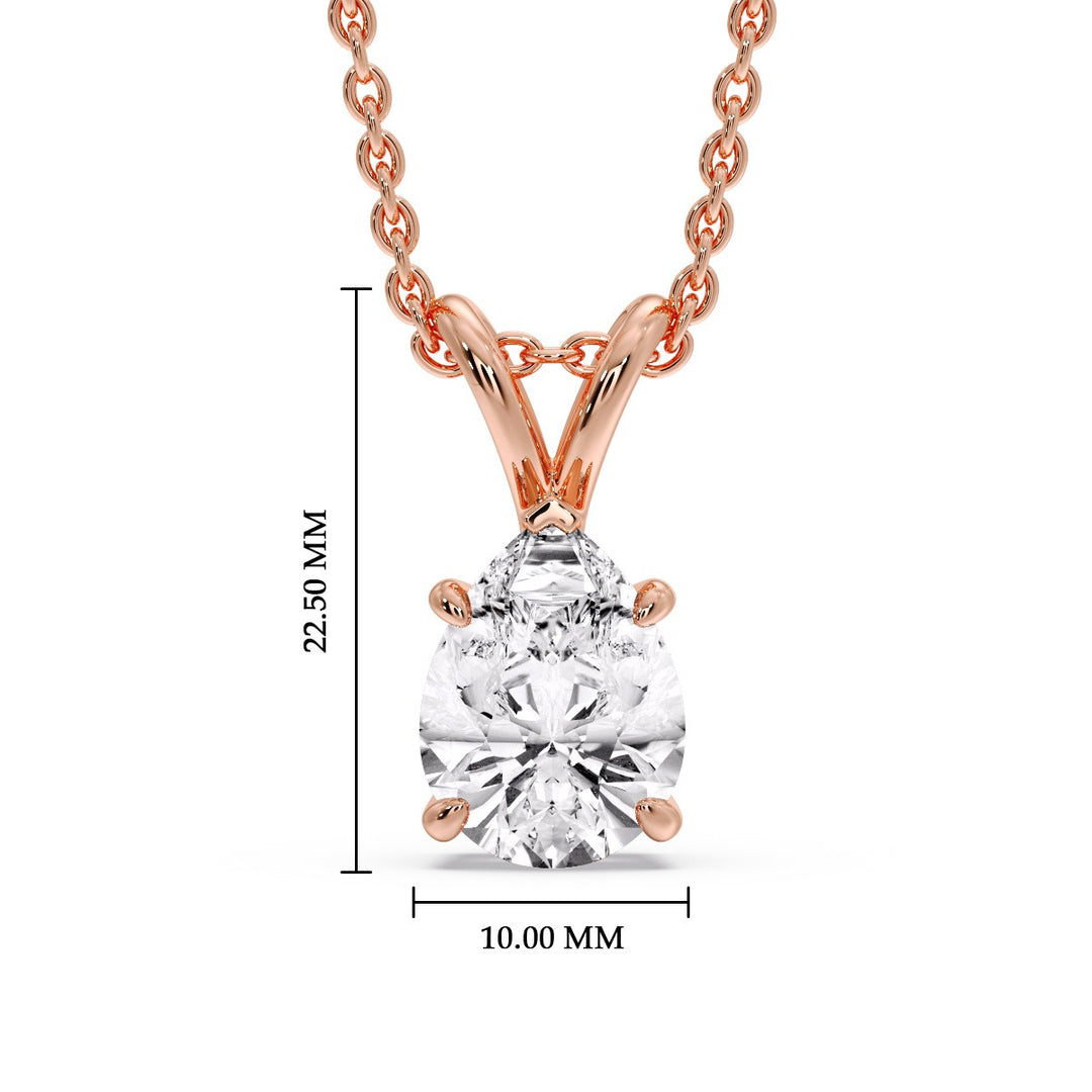Pear Shaped Solitaire Necklace