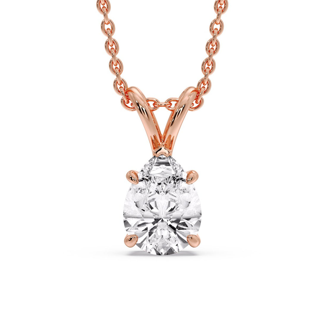 Pear Shaped Solitaire Necklace