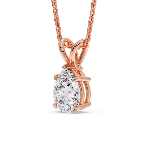Pear Shaped Solitaire Necklace