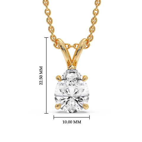 Pear Shaped Solitaire Necklace