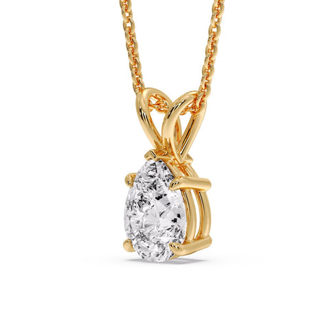 Pear Shaped Solitaire Necklace