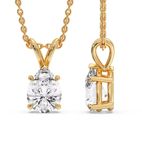 Pear Shaped Solitaire Necklace