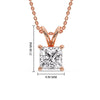 Load image into Gallery viewer, 5-ct.-diamond-princess-cut-solitaire-necklace-in-rose-gold-FDPD8469PR-5CT-ANGLE1-RG-HW