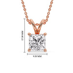 Load image into Gallery viewer, Princess Cut Solitaire Necklace
