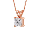 Load image into Gallery viewer, Princess Cut Solitaire Necklace
