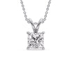 Load image into Gallery viewer, 5-ct.-diamond-princess-cut-solitaire-necklace-in-white-gold-FDPD8469PR-5CT-ANGLE1-WG
