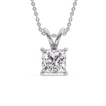 Load image into Gallery viewer, Princess Cut Solitaire Necklace
