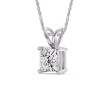 Load image into Gallery viewer, Princess Cut Solitaire Necklace
